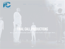 Tablet Screenshot of finalcallproductions.com